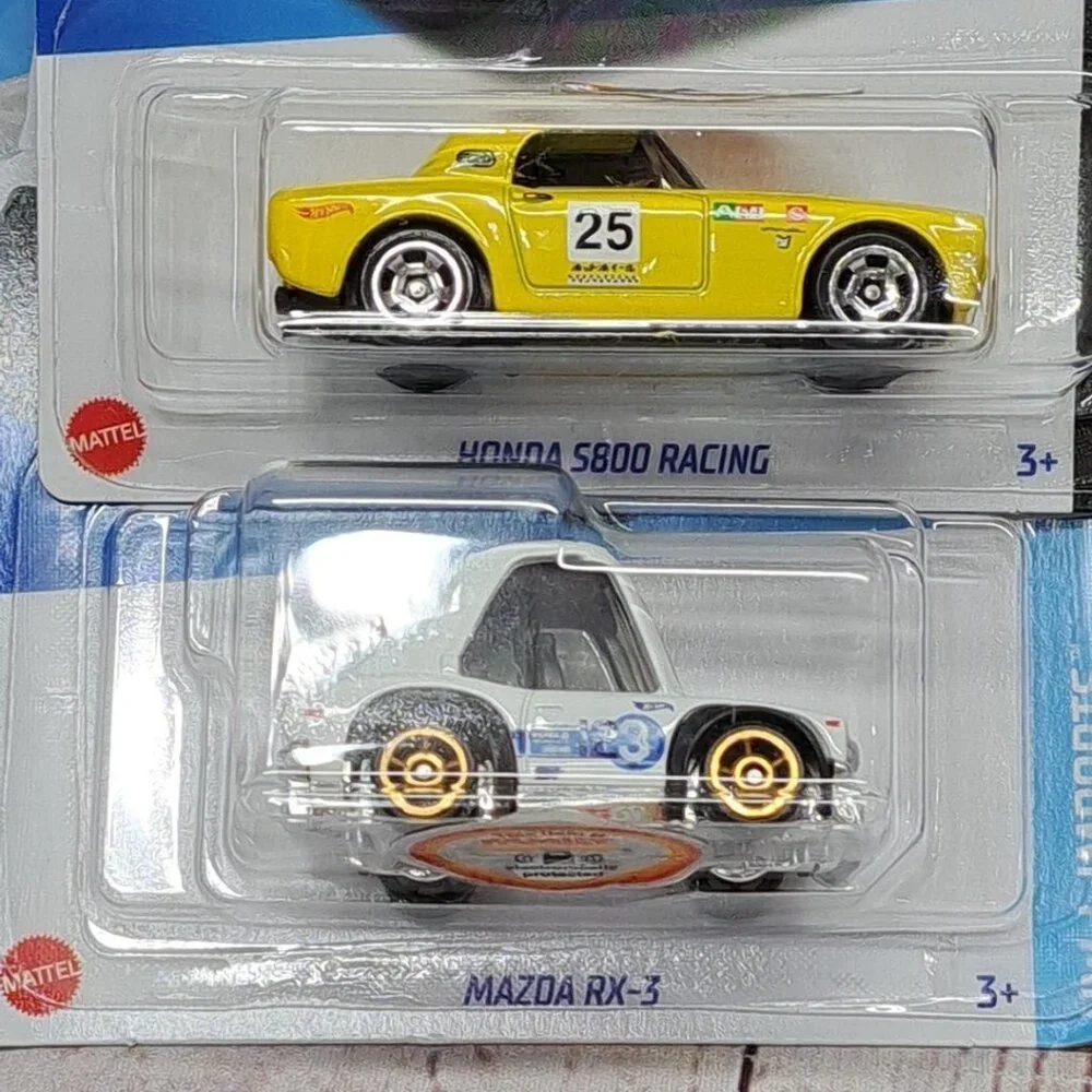 Hot Wheels Mixed Die Cast Lot Of 6, Mazda, Honda,‎ Cone, Dodge, Dinosaurs Sealed
